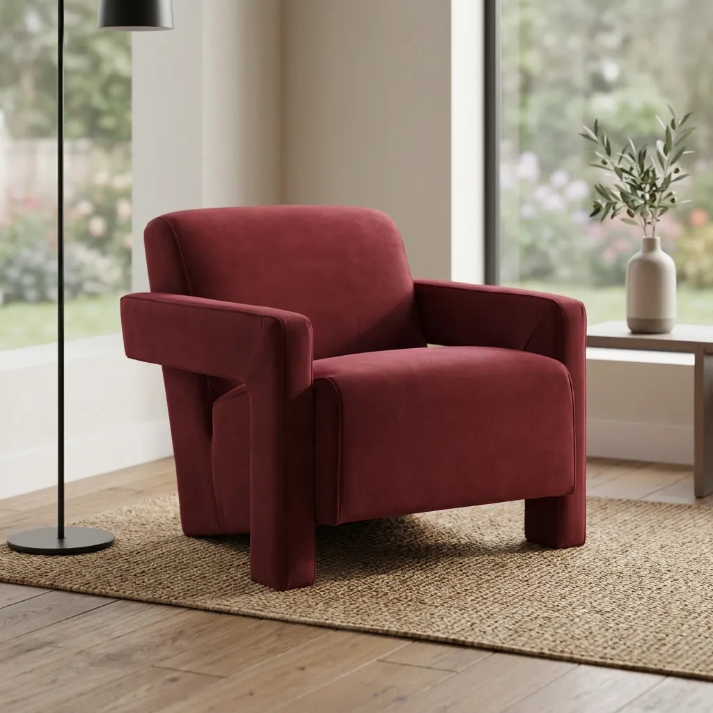 Apex Armchair – Wine | Soft Weave