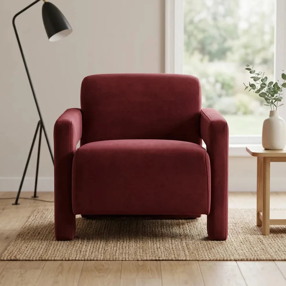 Apex Armchair – Wine | Soft Weave