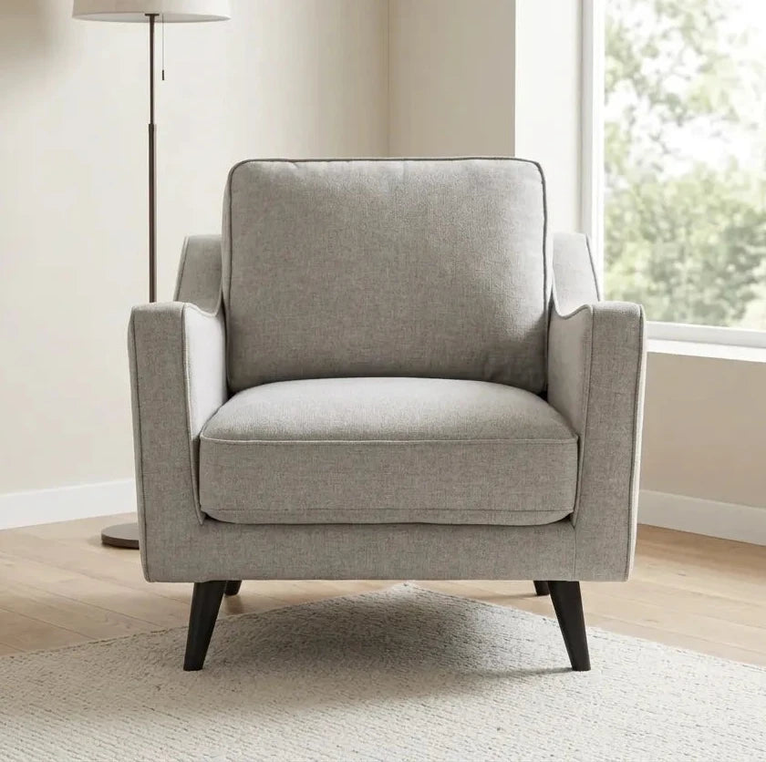 Daffy Armchair – Greige | Velvet
