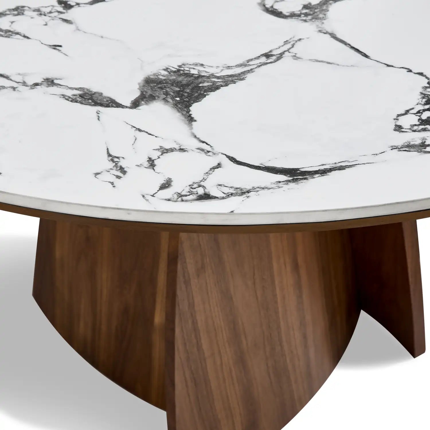 Lina Dining Table – Round | White Marble