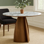 Lina Dining Table – Round | White Marble