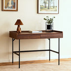 Meadow Dressing Table & Mirror – Two Drawer | Walnut