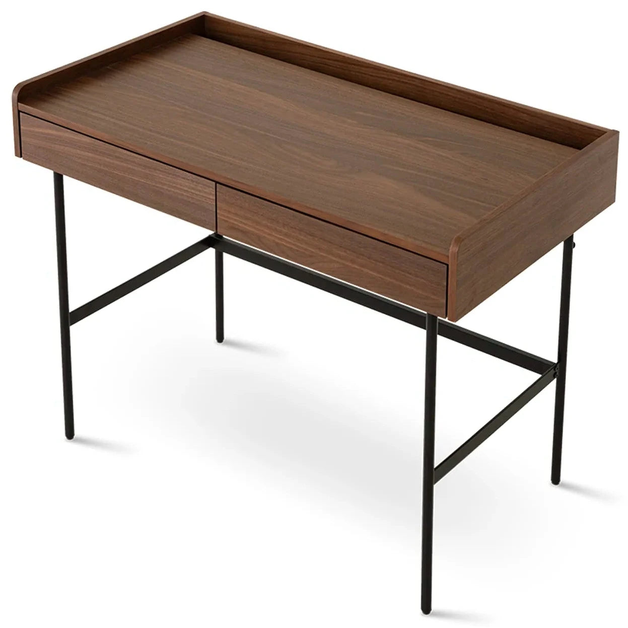 Meadow Dressing Table & Mirror – Two Drawer | Walnut
