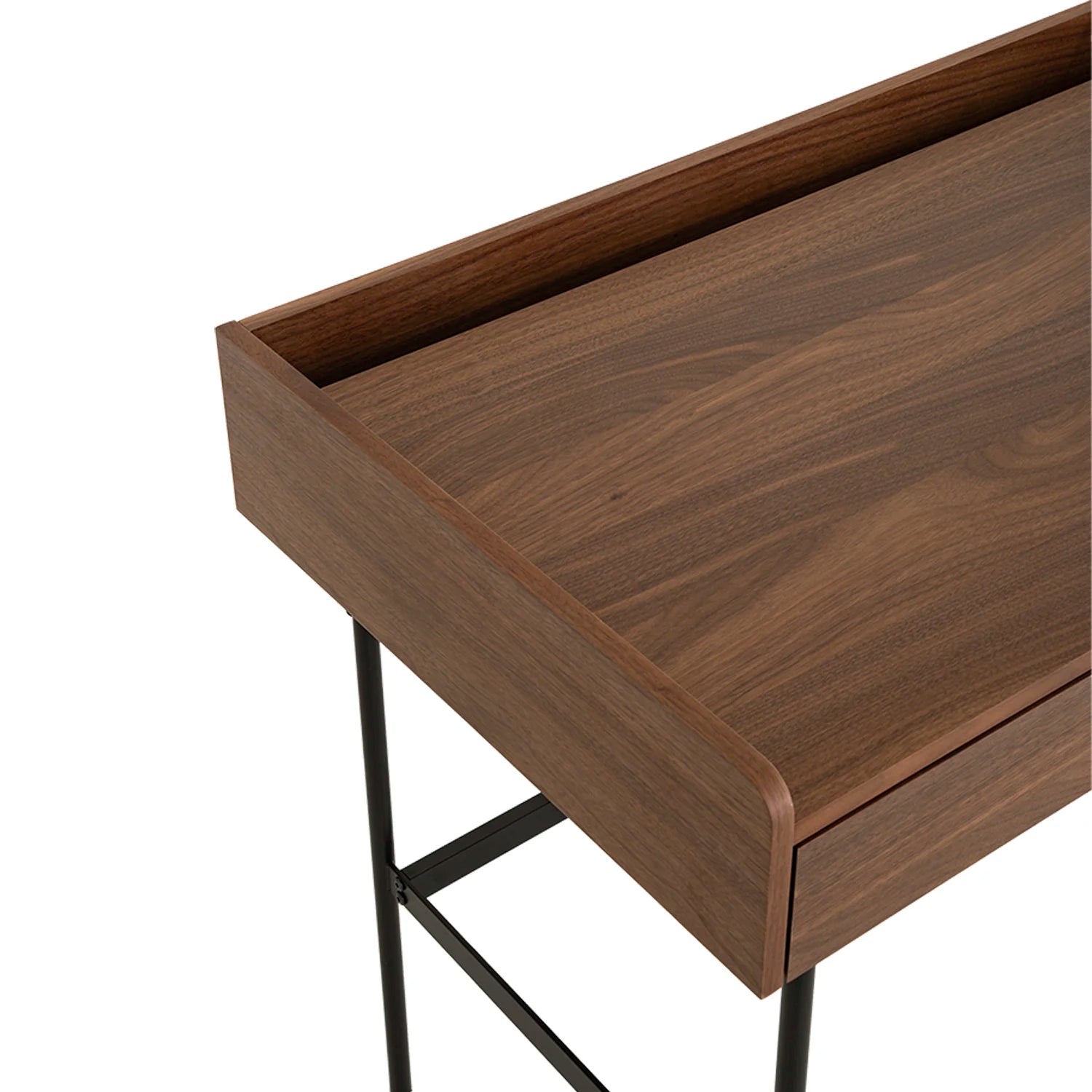 Meadow Dressing Table & Mirror – Two Drawer | Walnut