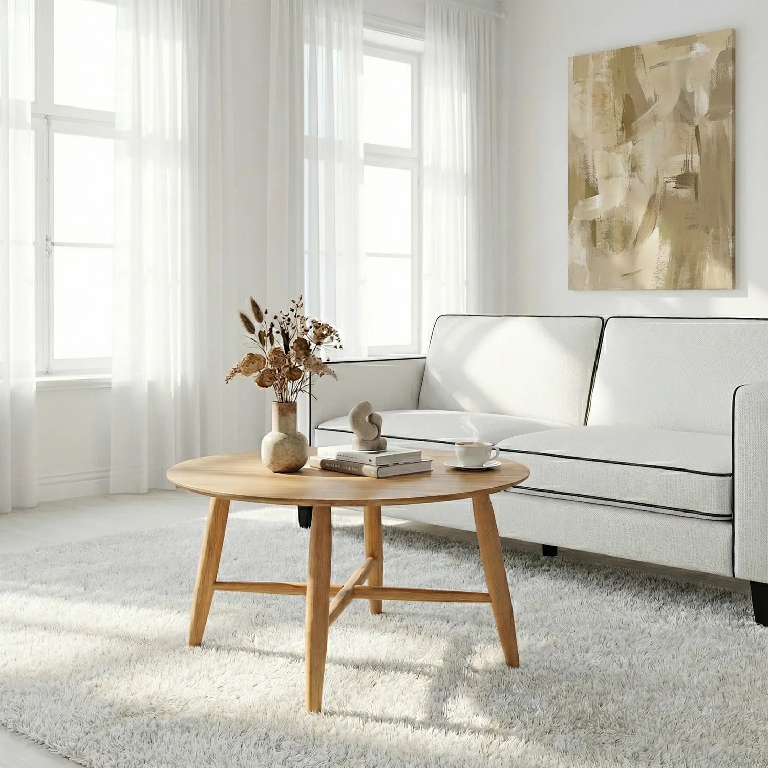 Sander Coffee & Side Tables – Set of 2 | Natural Oak
