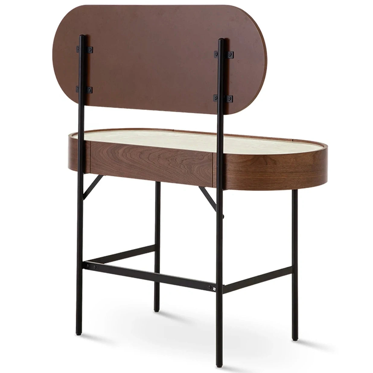 Mossley Dressing Table & Mirror – One Drawer | Walnut