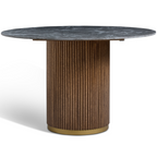 Marcio Dining Table – Round | Black Marble