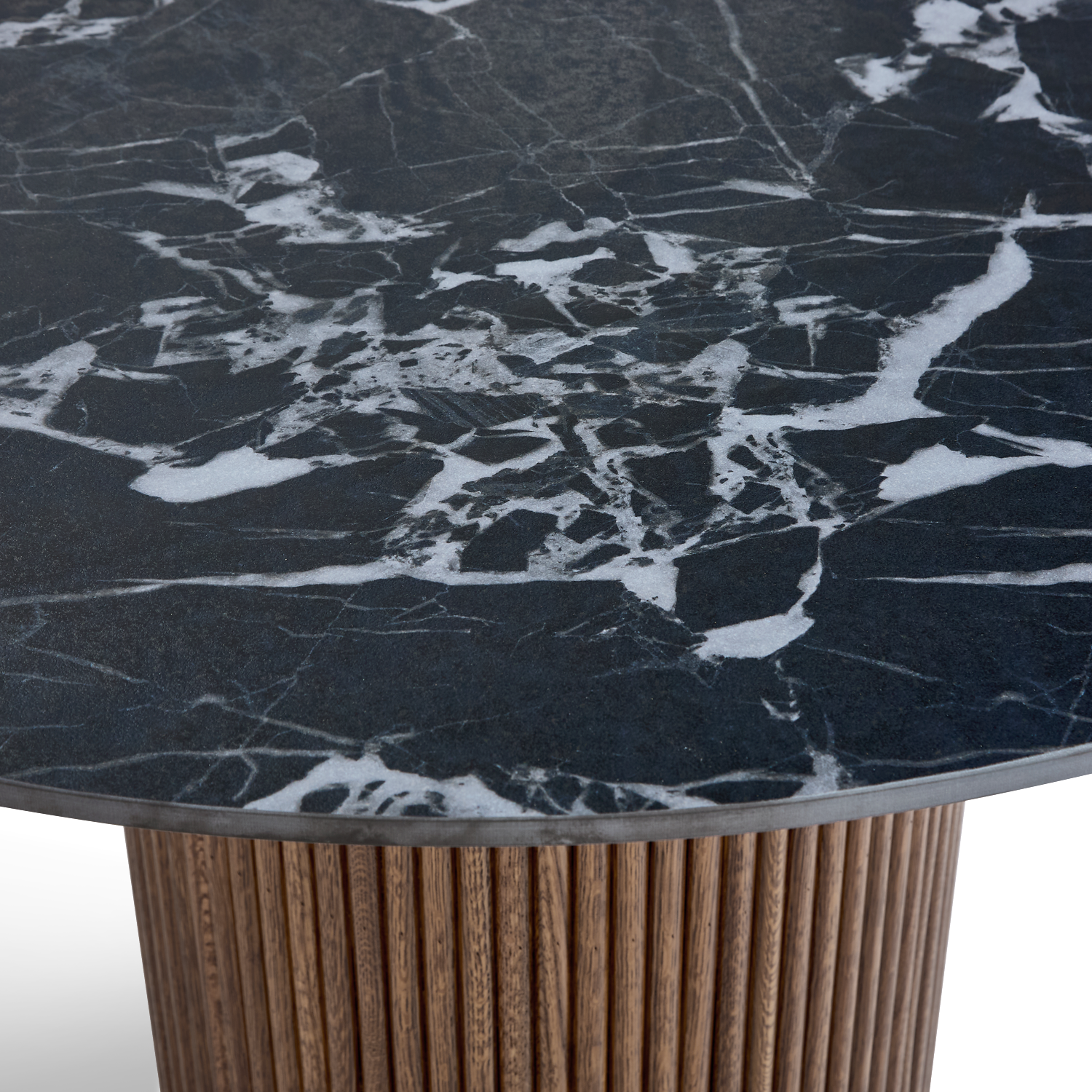 Marcio Dining Table – Round | Black Marble
