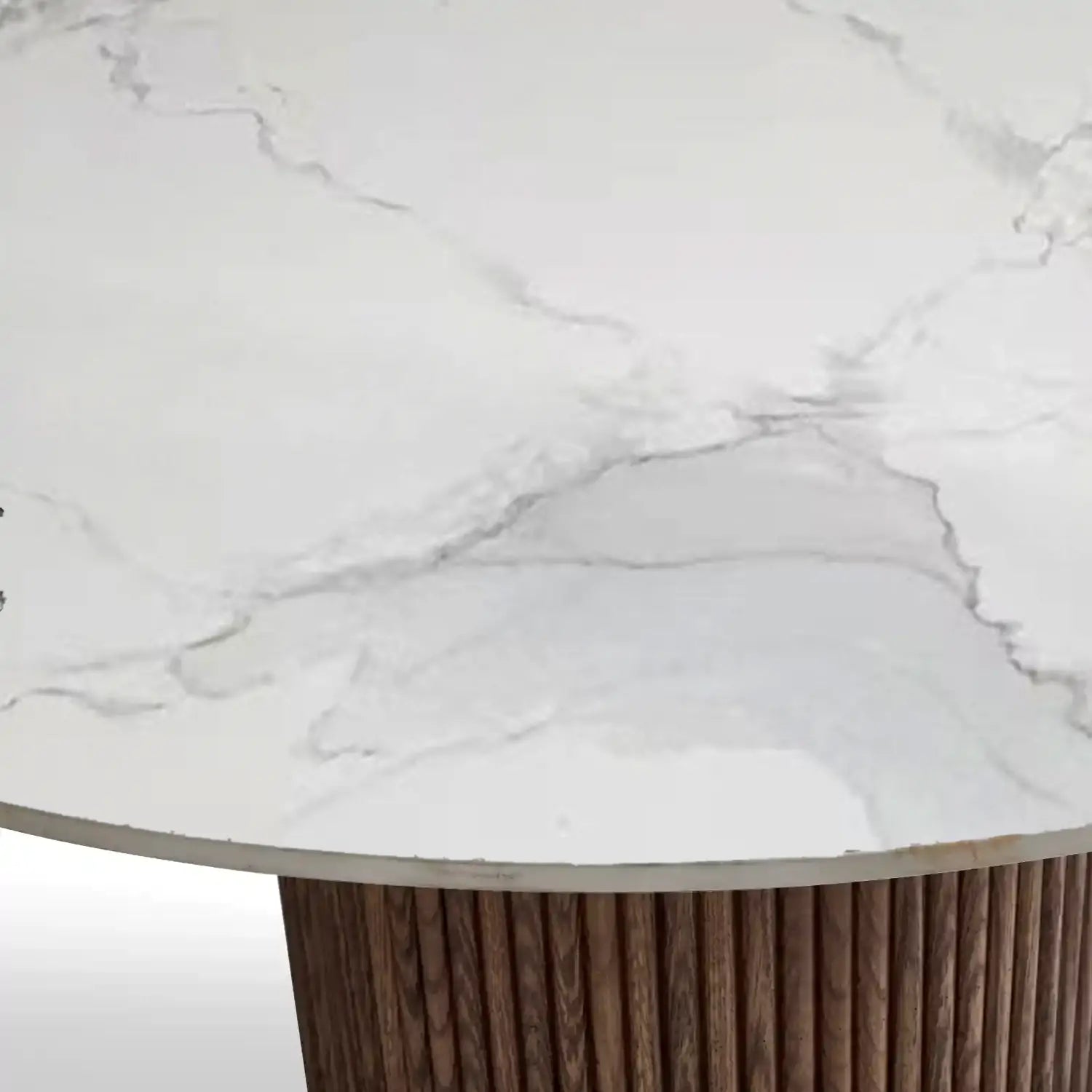 Marcio Dining Table – Round | Soft White Marble