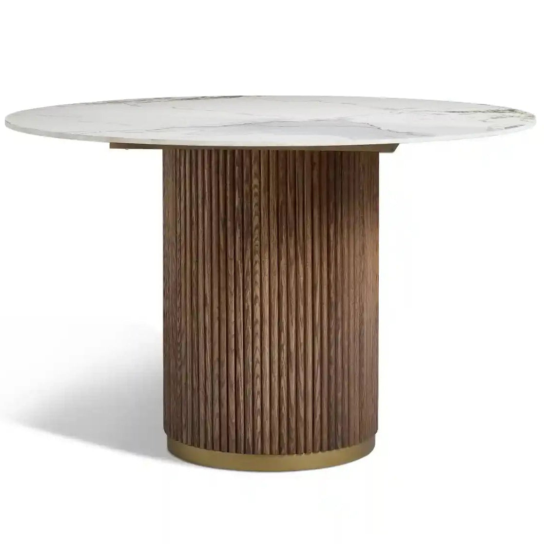 Marcio Dining Table – Round | Soft White Marble