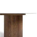 Marcio Dining Table – Round | Soft White Marble