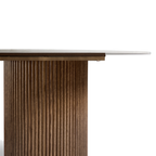 Marcio Dining Table – Round | Vein White Marble