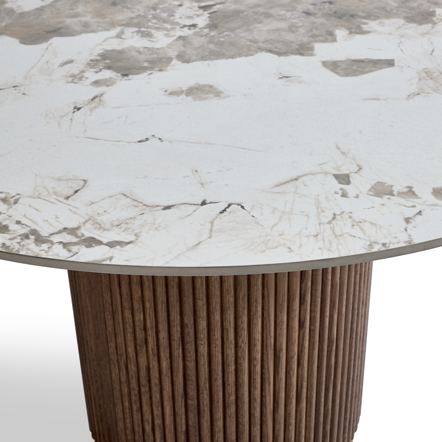 Marcio Dining Table – Round | Vein White Marble