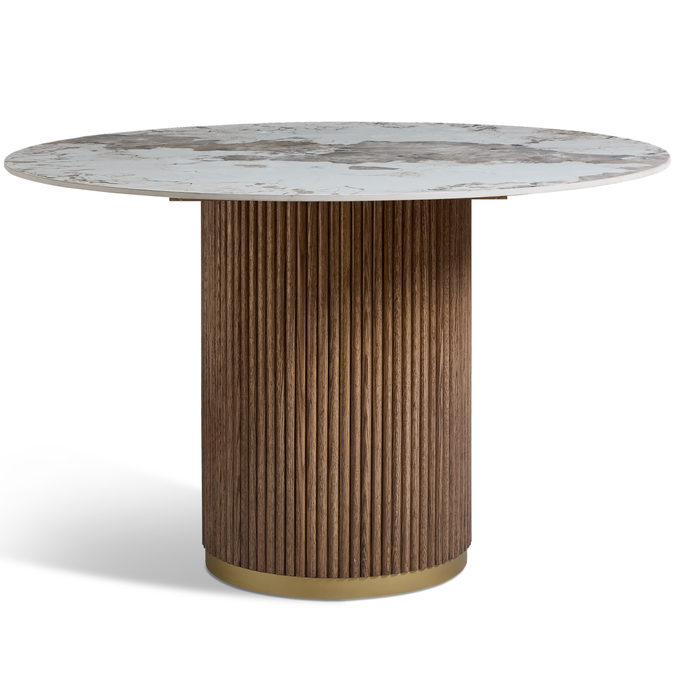 Marcio Dining Table – Round | Vein White Marble