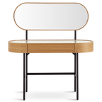 Mossley Dressing Table & Mirror – One Drawer | Natural Oak