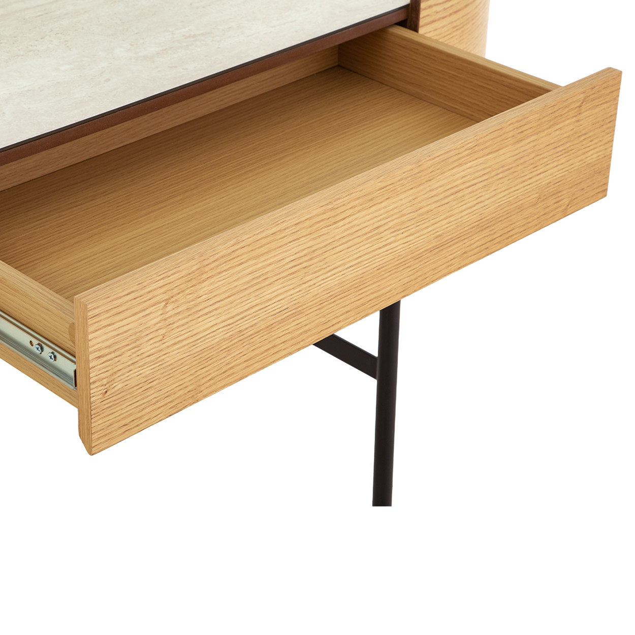 Mossley Dressing Table & Mirror – One Drawer | Natural Oak