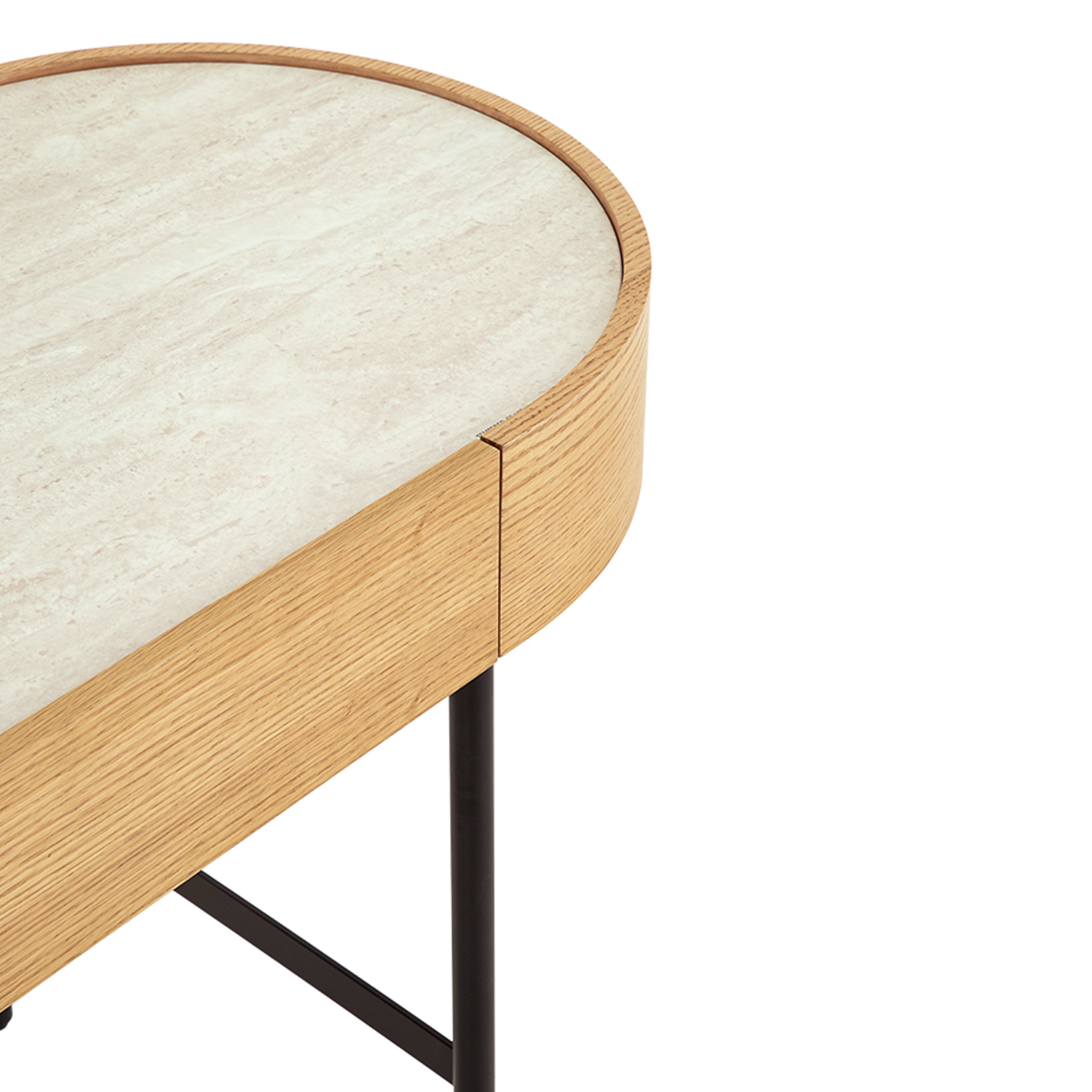 Mossley Dressing Table & Mirror – One Drawer | Natural Oak