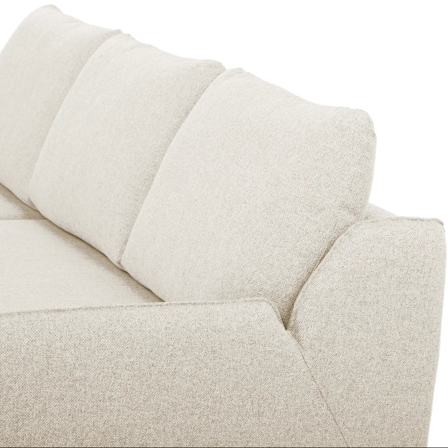 Movra Corner Sofa Bed (Storage) – 3 Seater | Cream