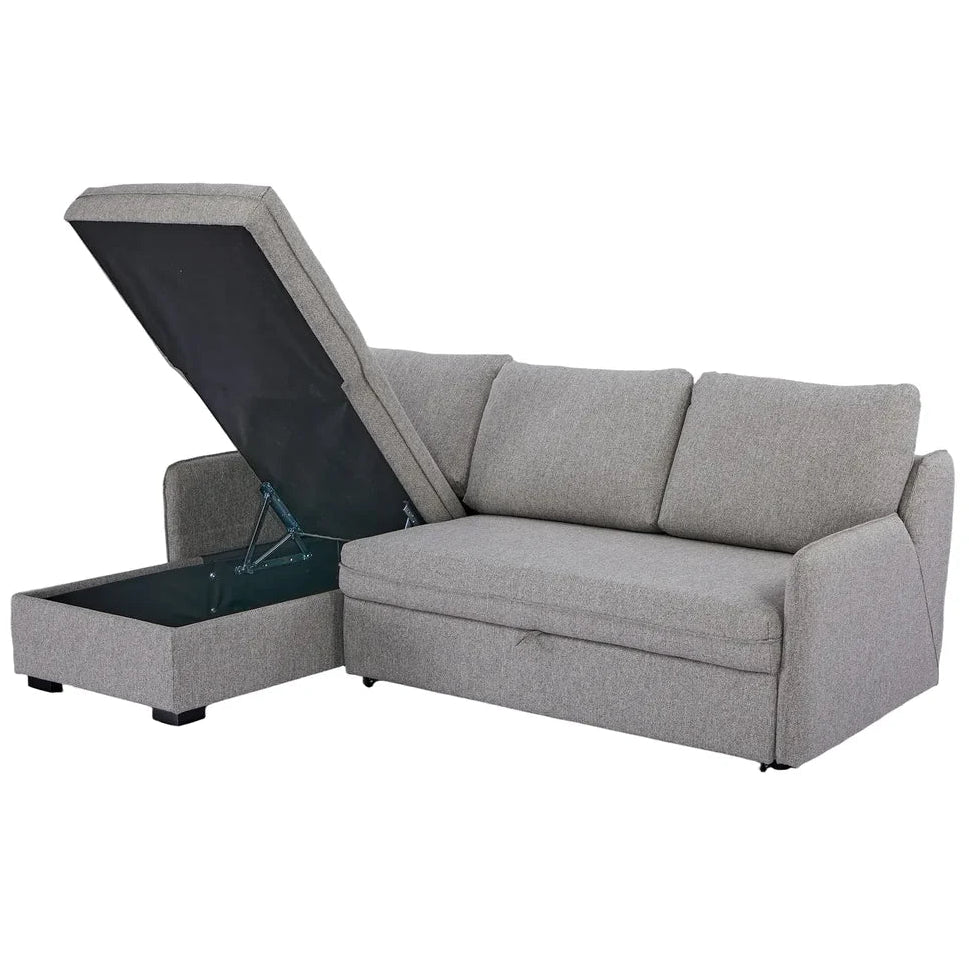Movra Corner Sofa Bed (Storage) – 3 Seater | Grey