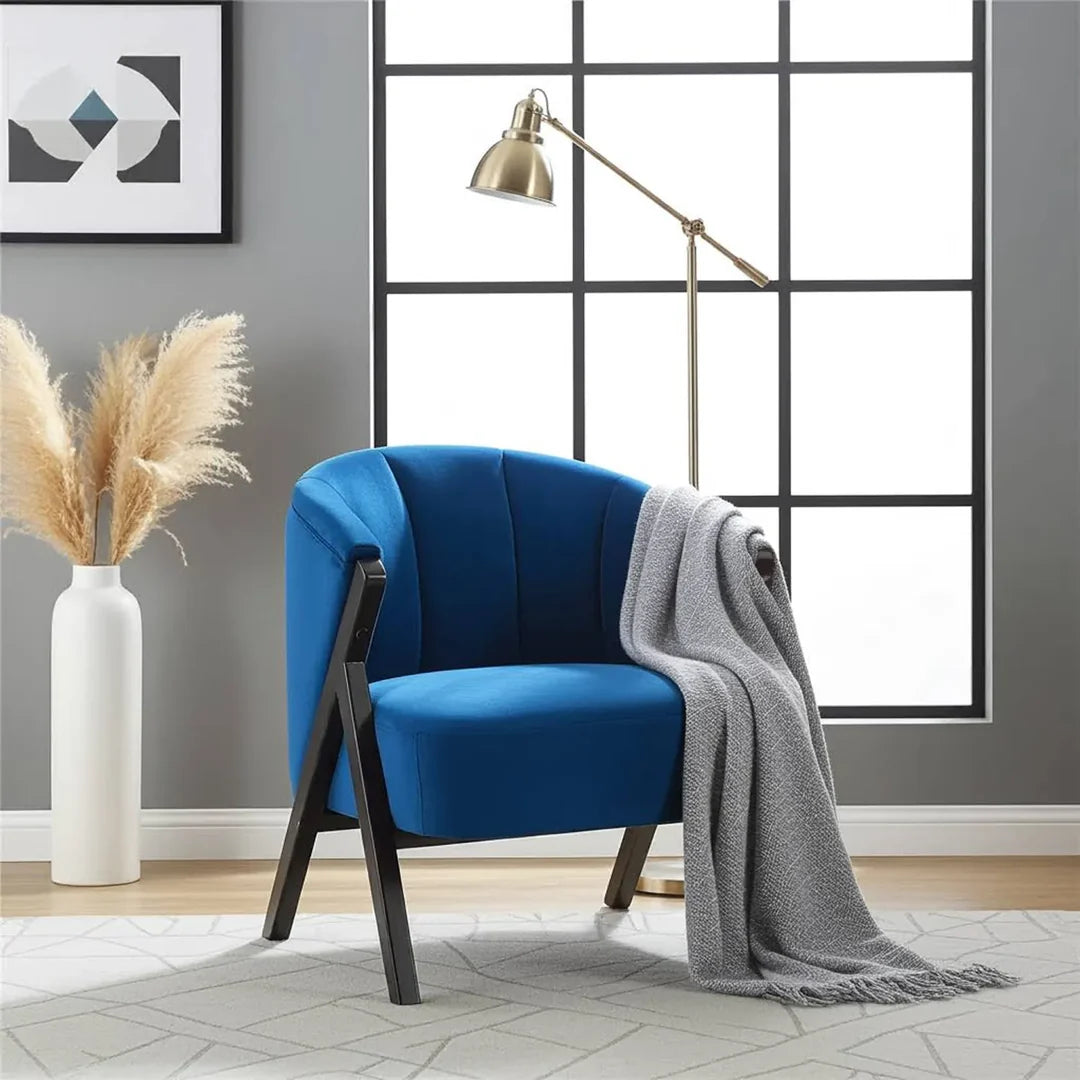 Nico Accent Chair – Velvet | Navy