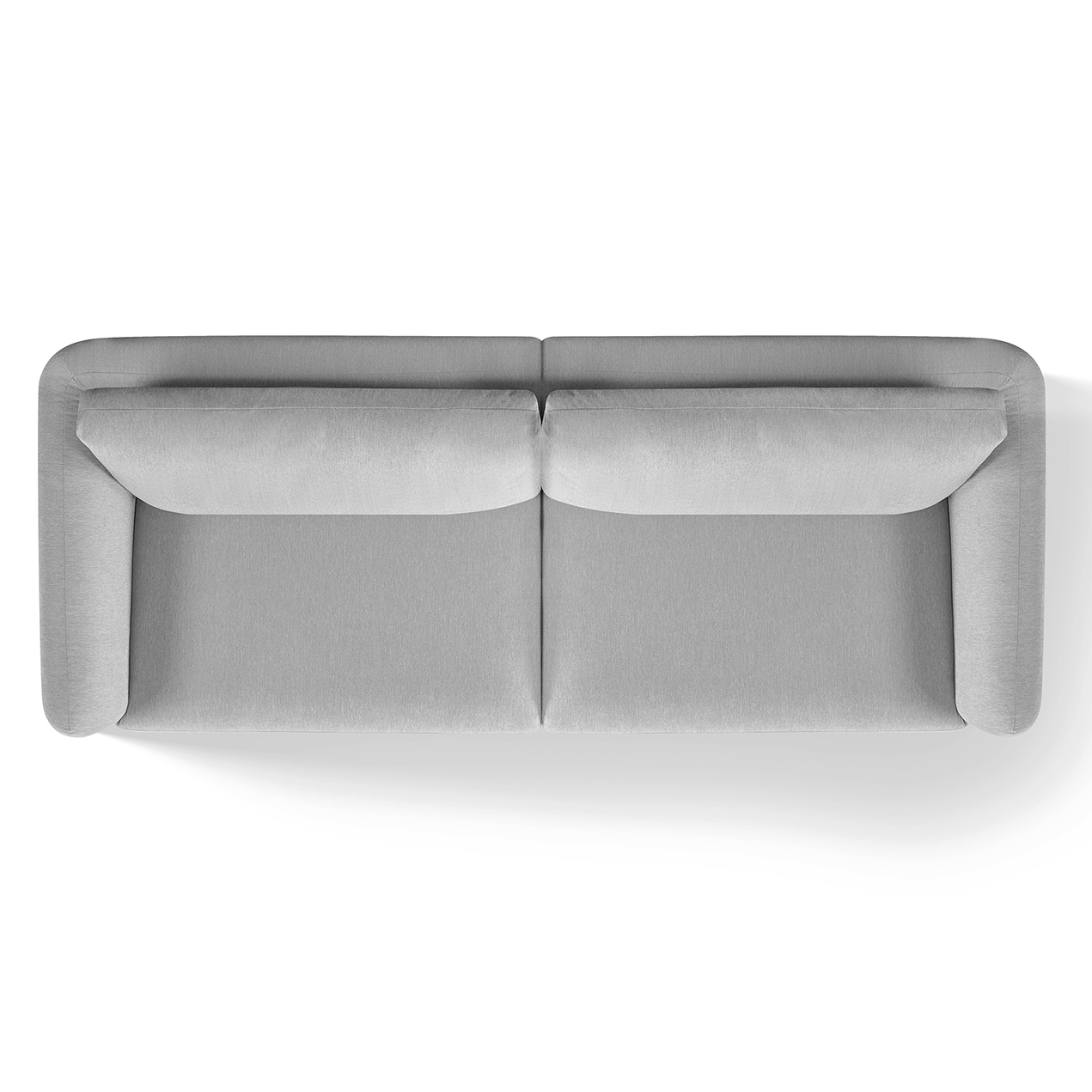 Gray sofa on a white background