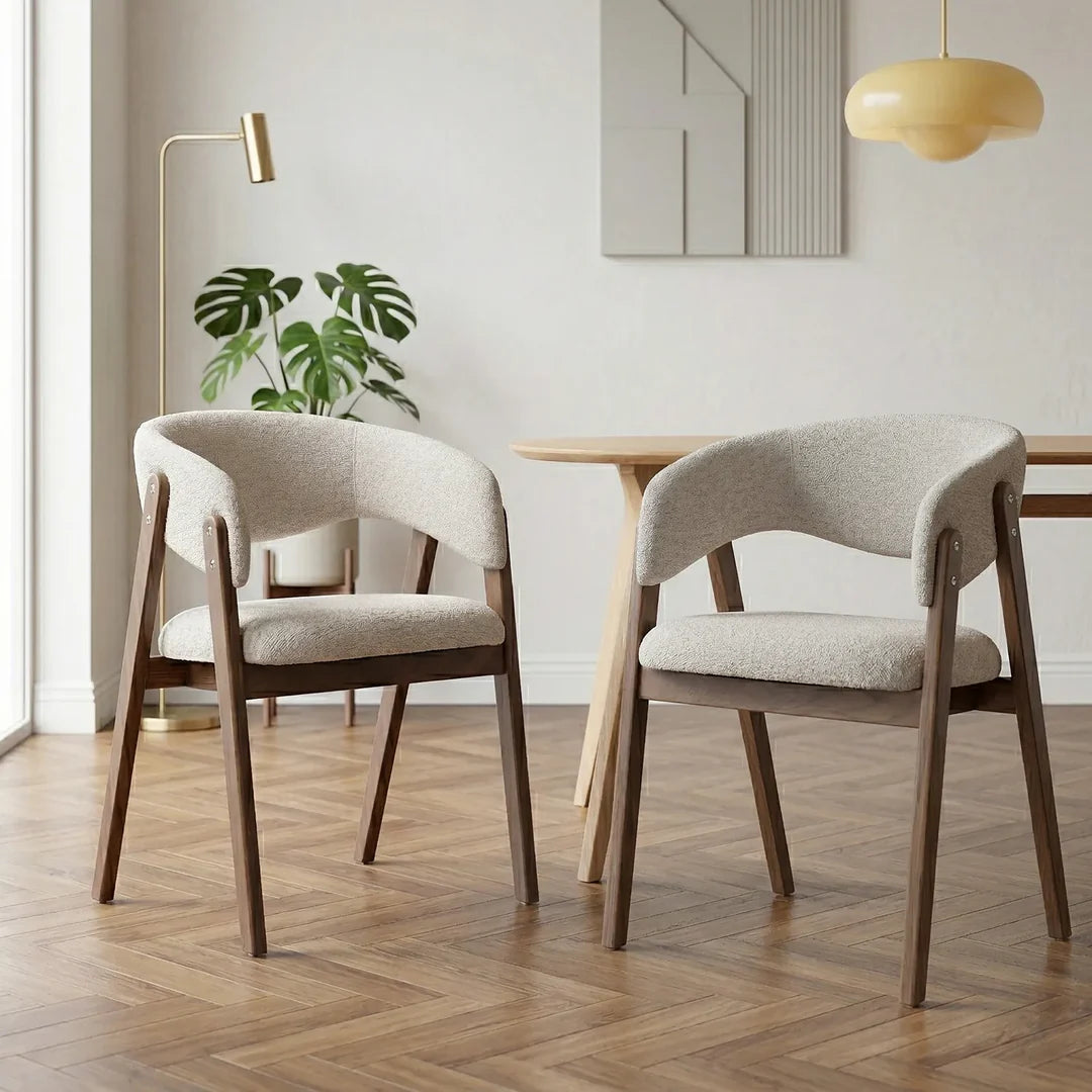 Riverton Boucle Dining Chair – Cream