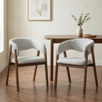 Riverton Boucle Dining Chair – Light Grey