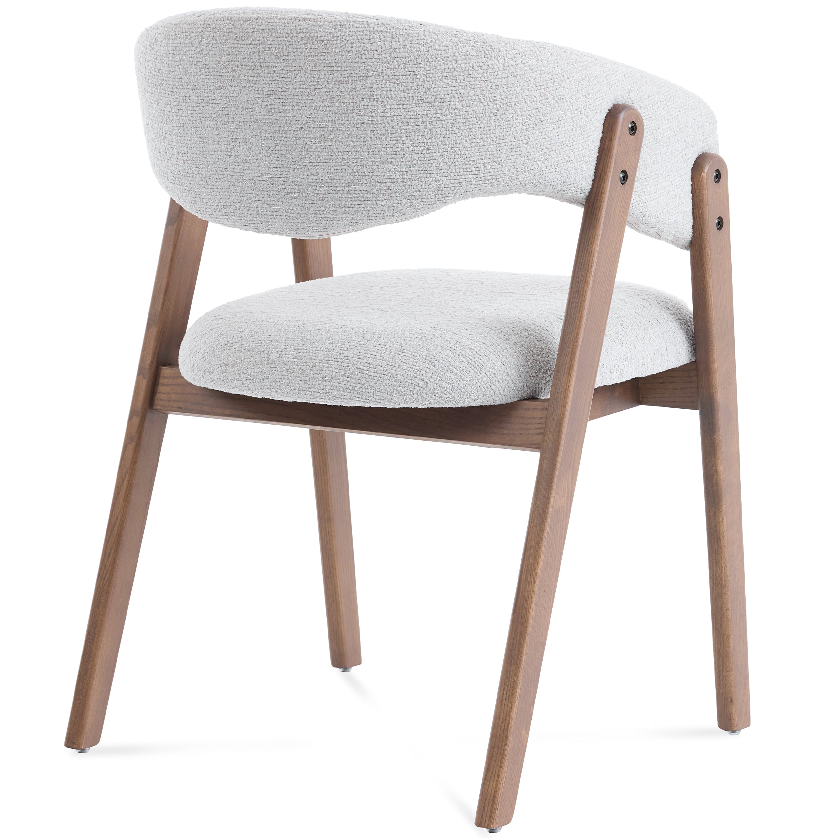 Riverton Boucle Dining Chair – Light Grey