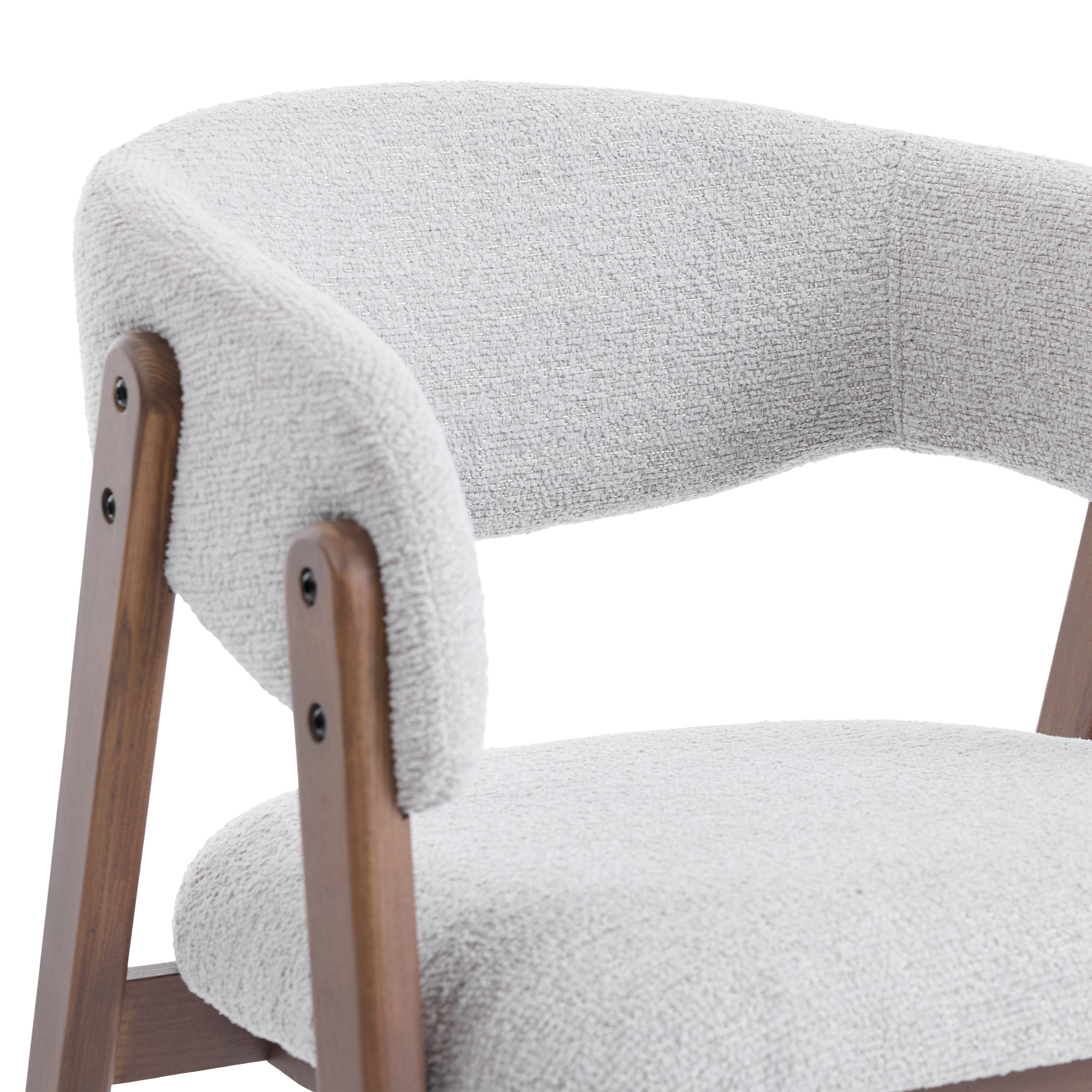 Riverton Boucle Dining Chair – Light Grey