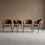 Shiro Dining Chairs – Set of 4 | Chestnut Brown