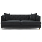 Tribeca Velvet Sofa – 3 Seater | Black