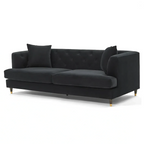 Tribeca Velvet Sofa – 3 Seater | Black