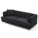 Tribeca Velvet Sofa – 3 Seater | Black