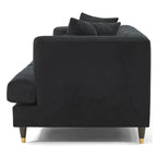 Tribeca Velvet Sofa – 3 Seater | Black