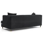 Tribeca Velvet Sofa – 3 Seater | Black