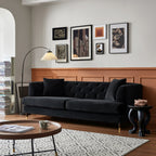 Tribeca Velvet Sofa – 3 Seater | Black