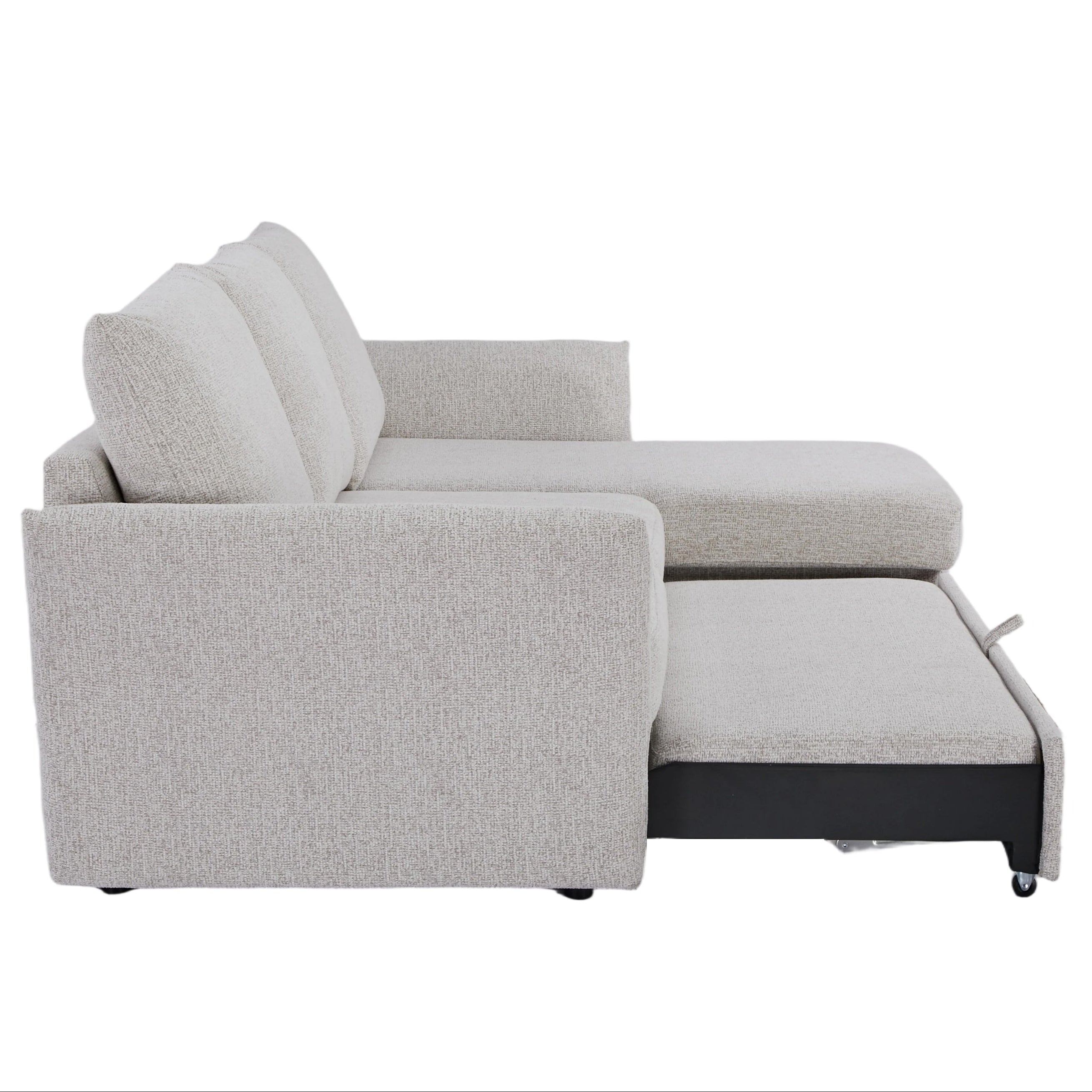 Velin Corner Sofa Bed (Storage) – 3 Seater | Beige