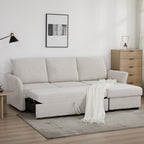 Velin Corner Sofa Bed (Storage) – 3 Seater | Beige