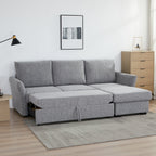 Velin Corner Sofa Bed (Storage) – 3 Seater | Dark Grey