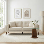 Vedic Sofa – 3 Seater | Beige