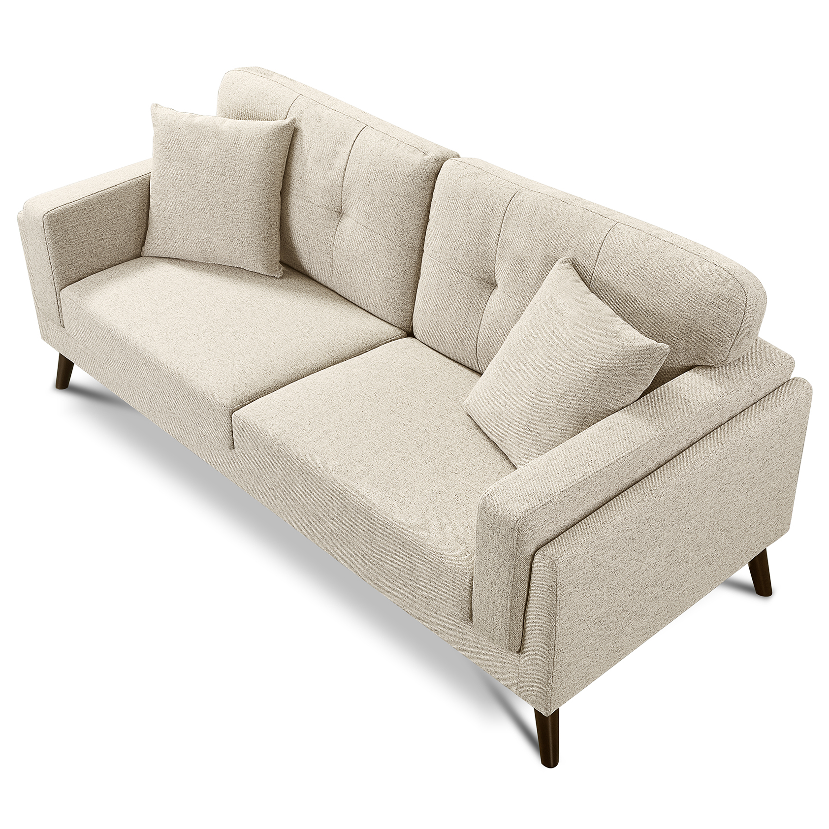 Vedic Sofa – 3 Seater | Beige
