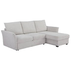 Velin Corner Sofa Bed (Storage) – 3 Seater | Beige