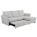 Velin Corner Sofa Bed (Storage) – 3 Seater | Beige