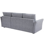 Velin Corner Sofa Bed (Storage) – 3 Seater | Dark Grey