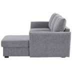 Velin Corner Sofa Bed (Storage) – 3 Seater | Dark Grey