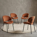 Wexley Dining Chairs – Set of 4 - Burnt Orange