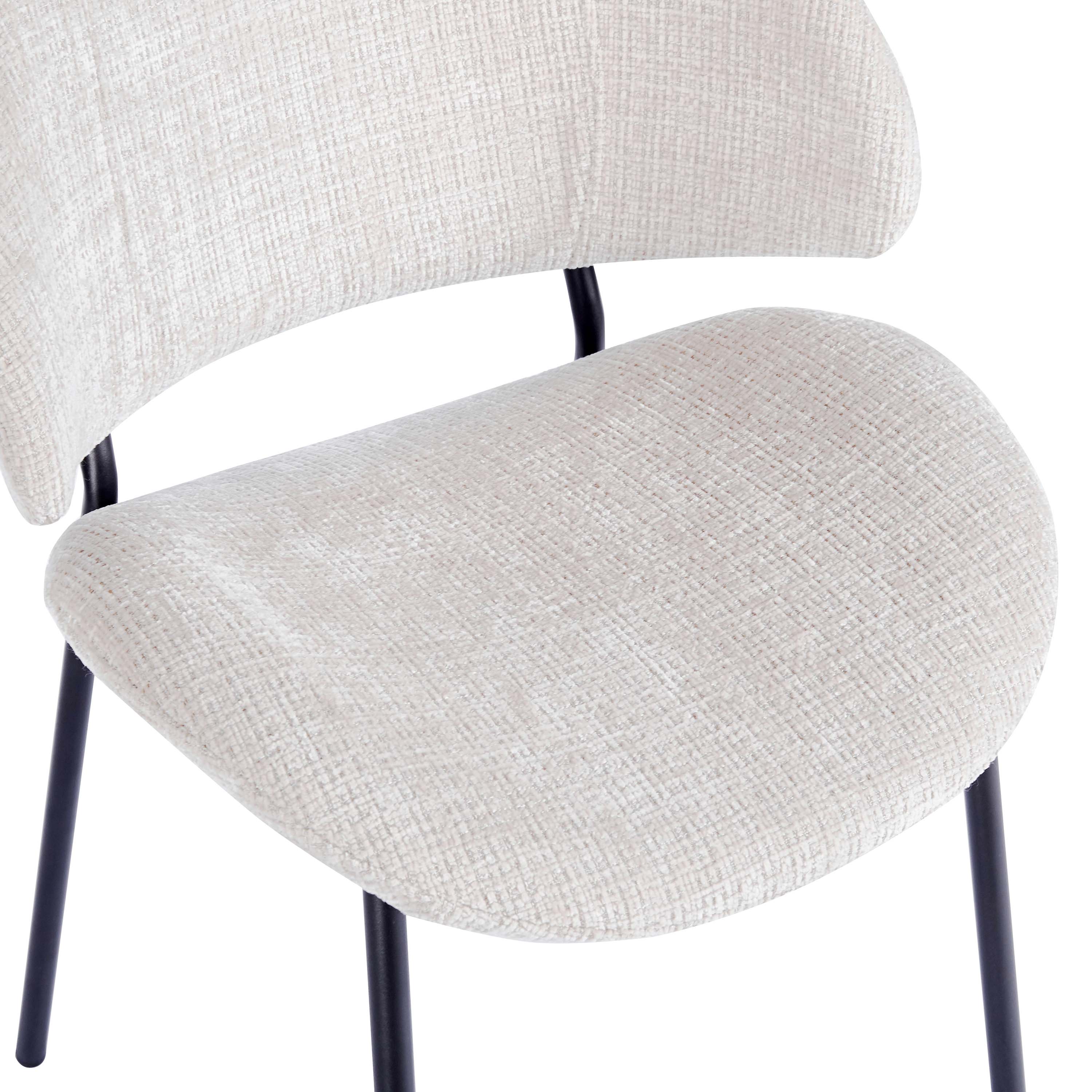 Wexley Boucle Dining Chairs – Set of 4 | Cream