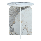 Arco Side Table – White Marble | Round