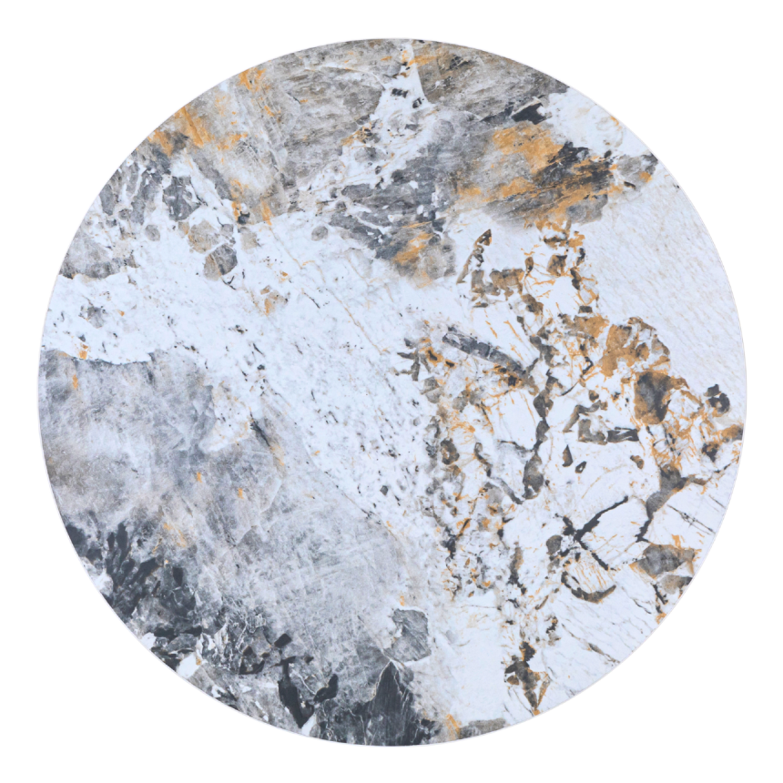 Arco Side Table – White Marble | Round
