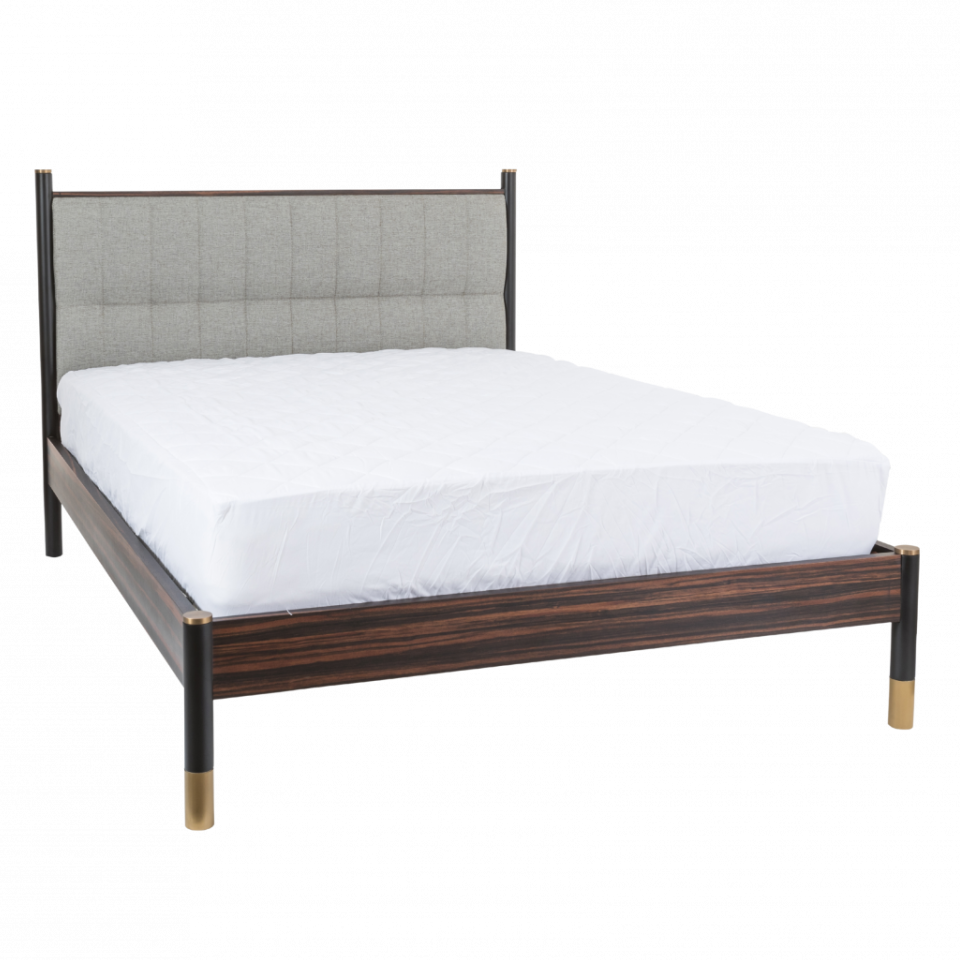 Bali Bedframe – Ebony | Grey Weave
